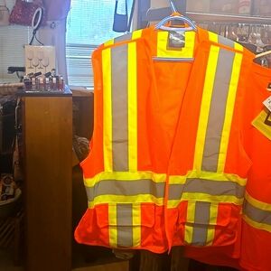 Forcefield high visibility work VEST. 100% polyester Sz XL